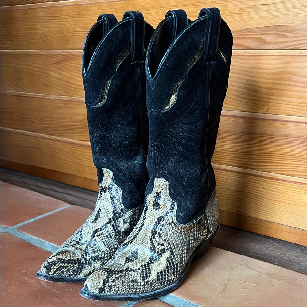 Vintage Code West Python Cowboy Boots - image 1